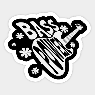 Bass Power Bass Guitar Musicians Sticker